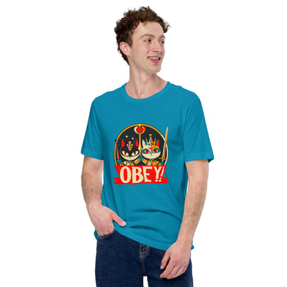 "Obey!" - Unisex-T-Shirt - Aqua