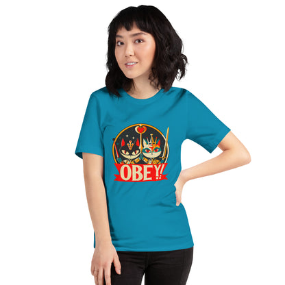 "Obey!" - Unisex-T-Shirt - Aqua