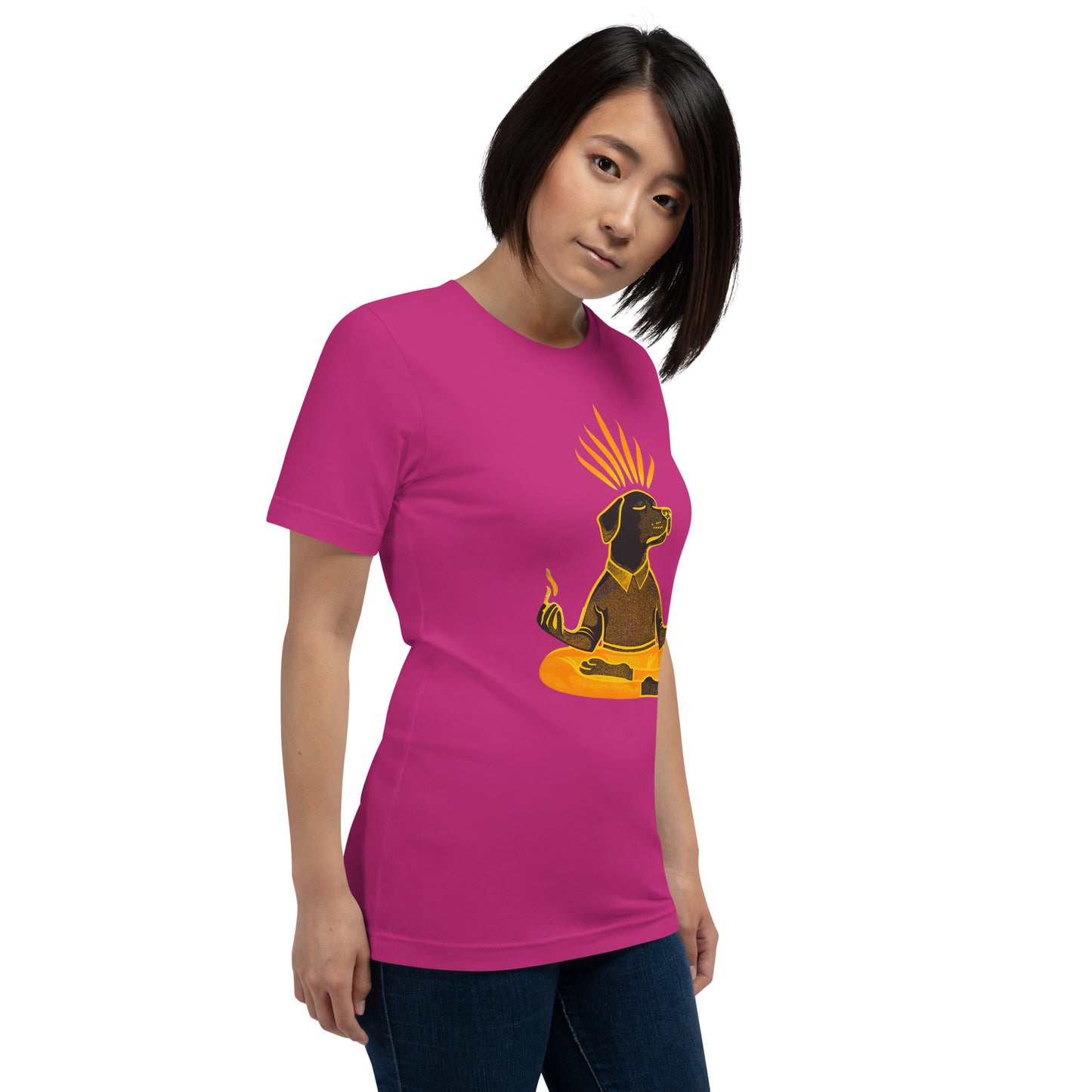 "Yoga-Labbi" #1 - Unisex-T-Shirt - Berry
