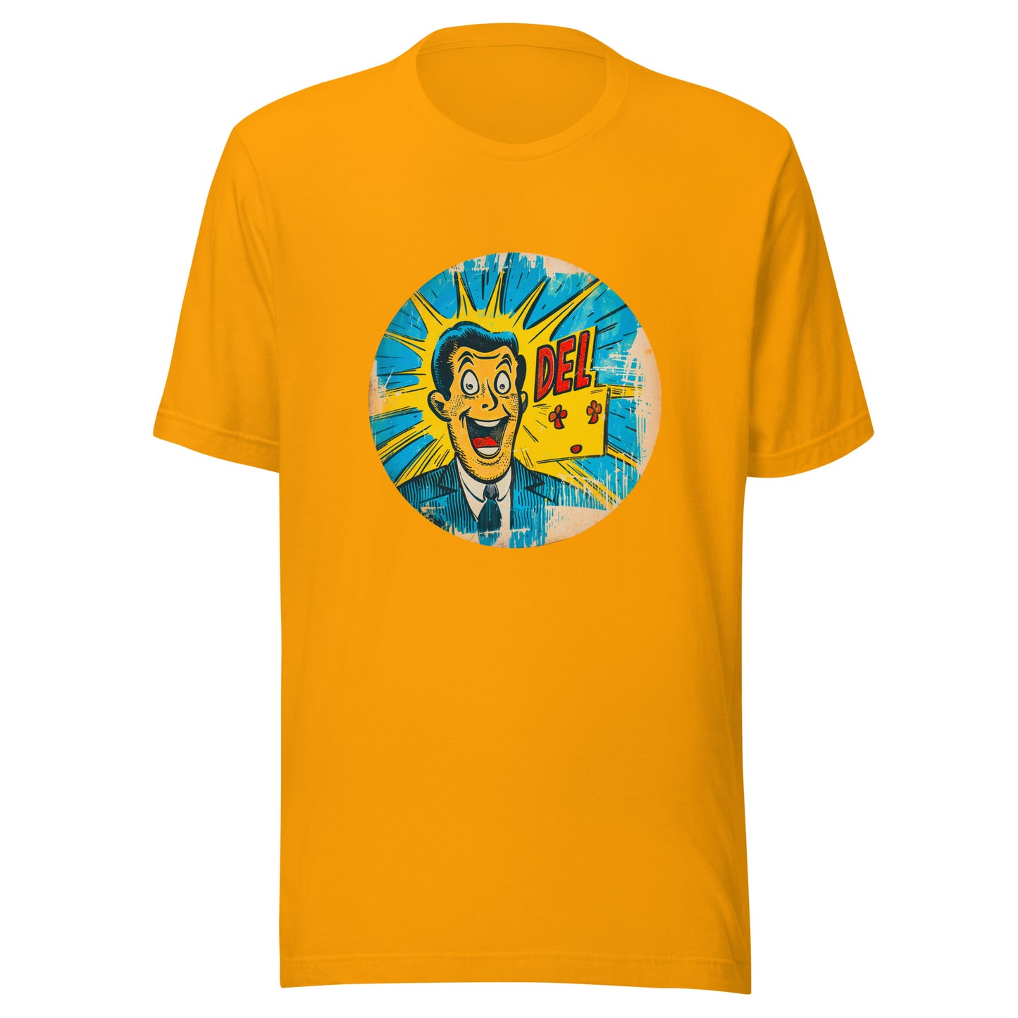 "Del *.*" - Unisex-T-Shirt - Goldgelb