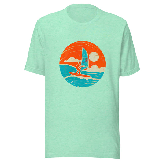 "Surf, Surf, Surf!" #1 - Unisex-T-Shirt - Heather-Mint
