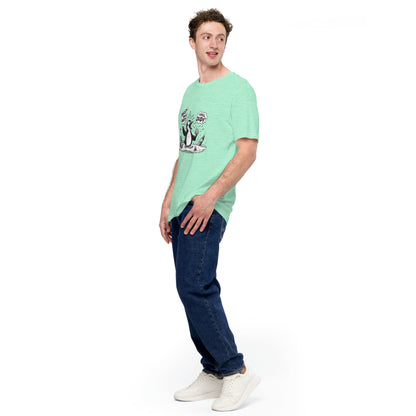 "Hot, hot hot! Chill, Dude!!" - Unisex-T-Shirt - Heather Mint (48% Polyester)