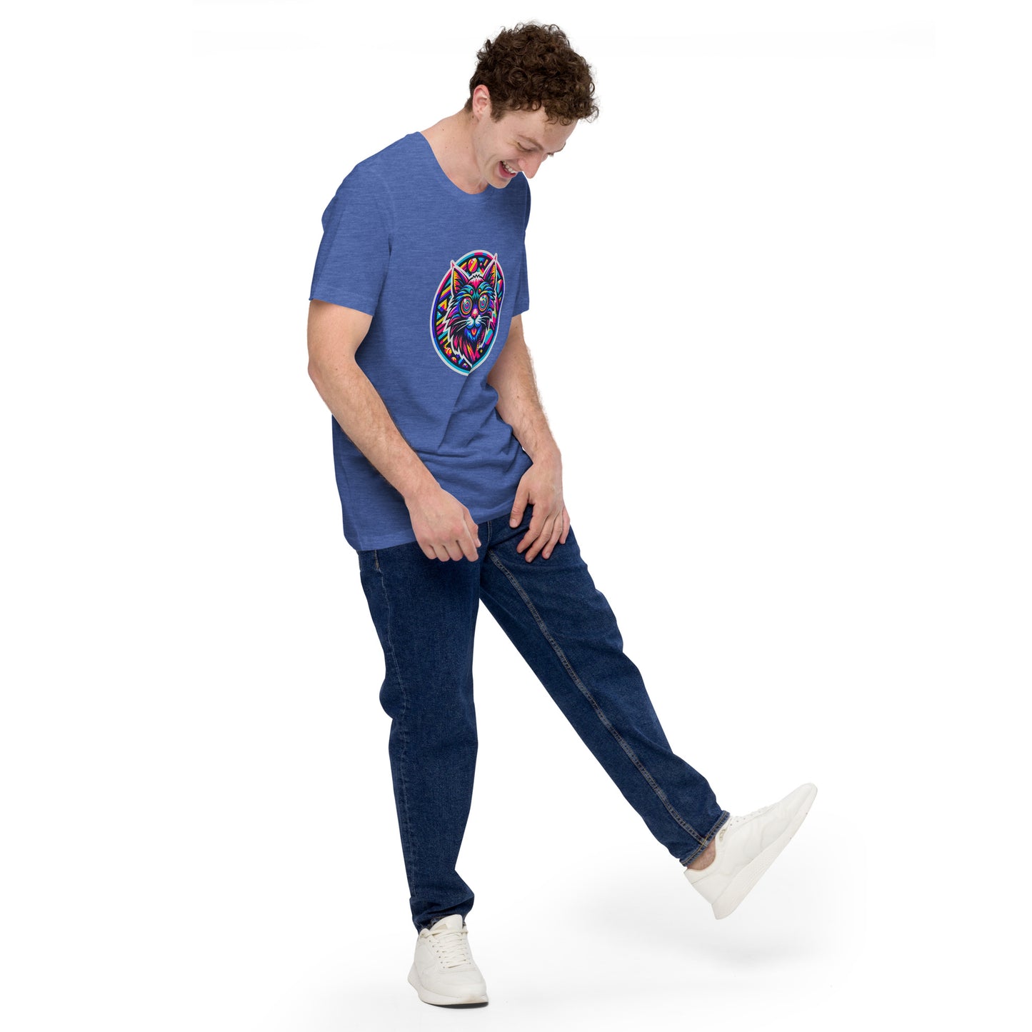 "Psycho Hypno-Cat!" #2 - Unisex-T-Shirt - Heather True Royal