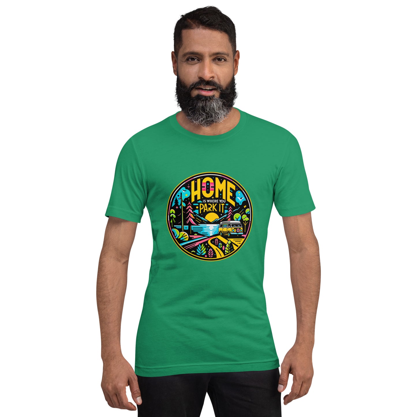 "Home is where you park it!" - Unisex-T-Shirt - Kelly