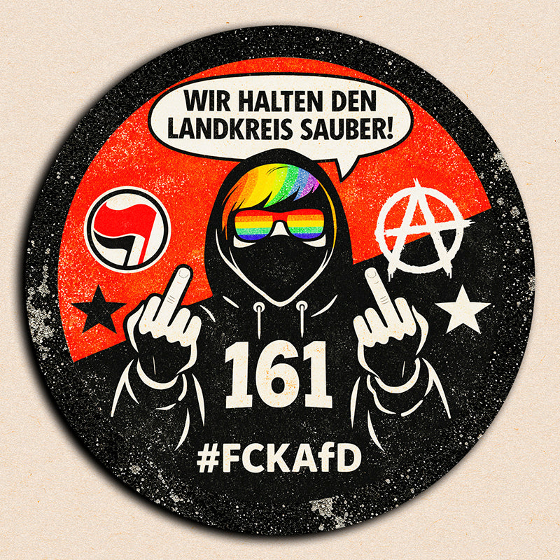 Sticker "Wir halten den Landkreis sauber!" [rund, 9,5cm] (25/50/100 St.)