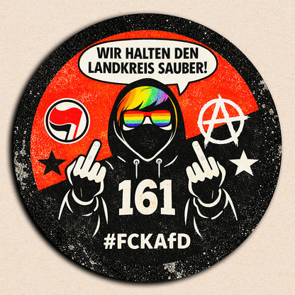 Sticker "Wir halten den Landkreis sauber!" [rund, 9,5cm] (25/50/100 St.)